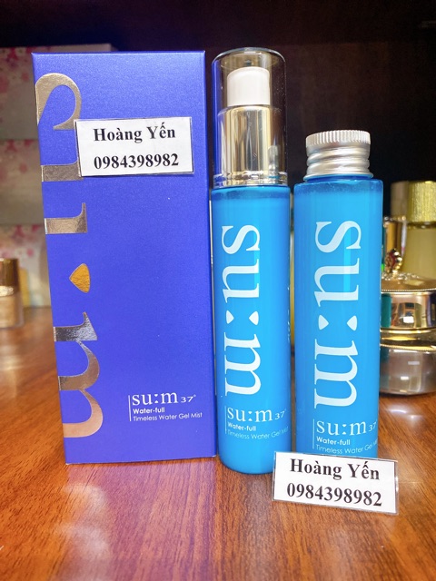 Set Xịt Khoáng Su:m37 Water-full Timeless Water Gel Mist 60ml + 60ml - Hàng cty có tem- date 12/2022