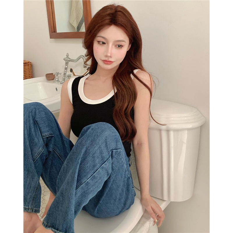 Cocory vn Áo Croptop Dệt Kim Dáng Ôm Co Giãn Thời Trang Mùa Hè Cho Nữ