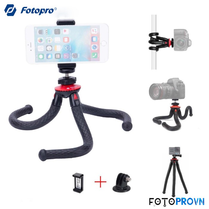 [Mã 159ELSALE hoàn 7% đơn 300K] Chân máy ảnh mini xoắn bạch tuộc FOTOPRO UFO2 - hàng chính hãng