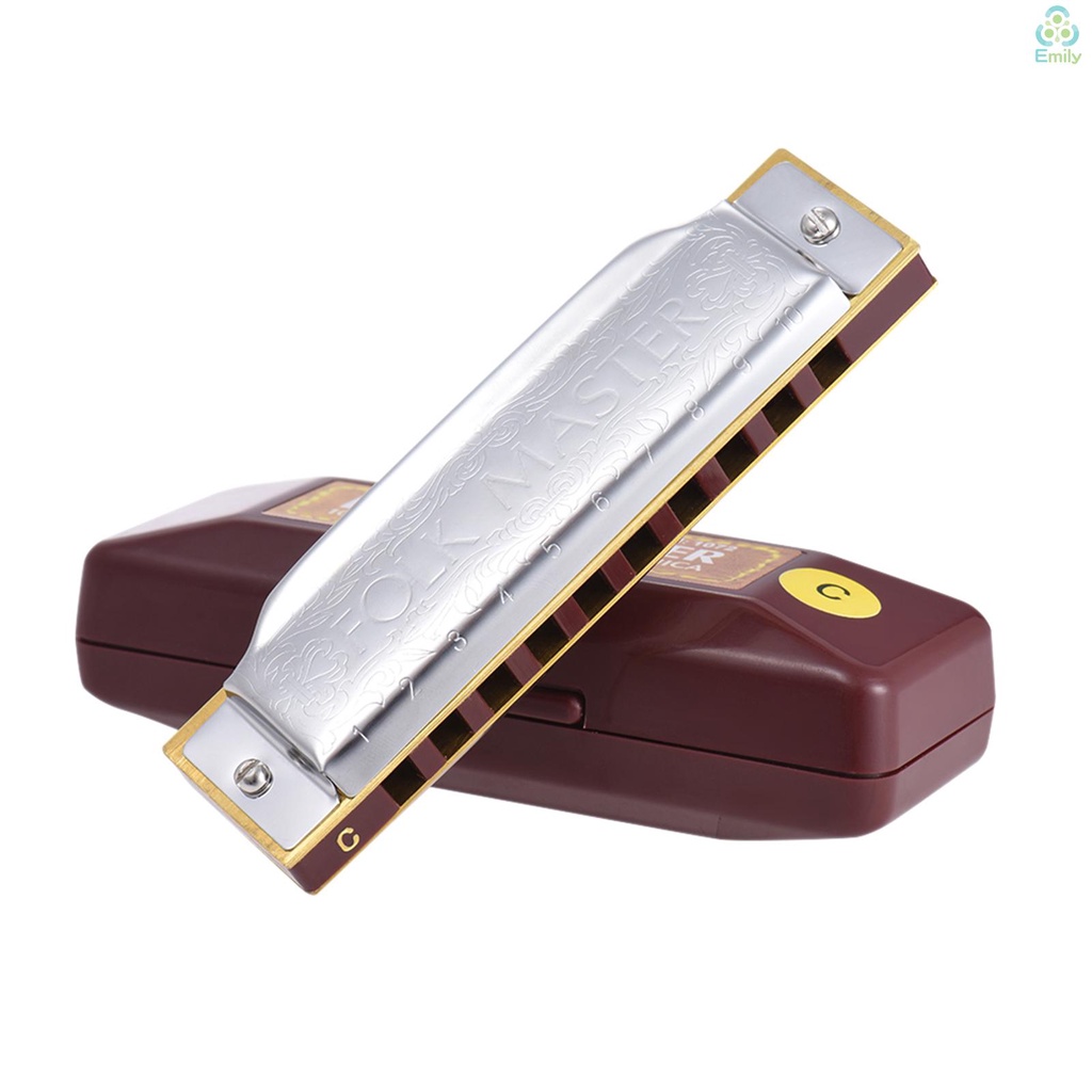 Kèn harmonica SUZUKI 1072-C tiêu chuẩn key C 20 tông dành cho người mới bắt đầu