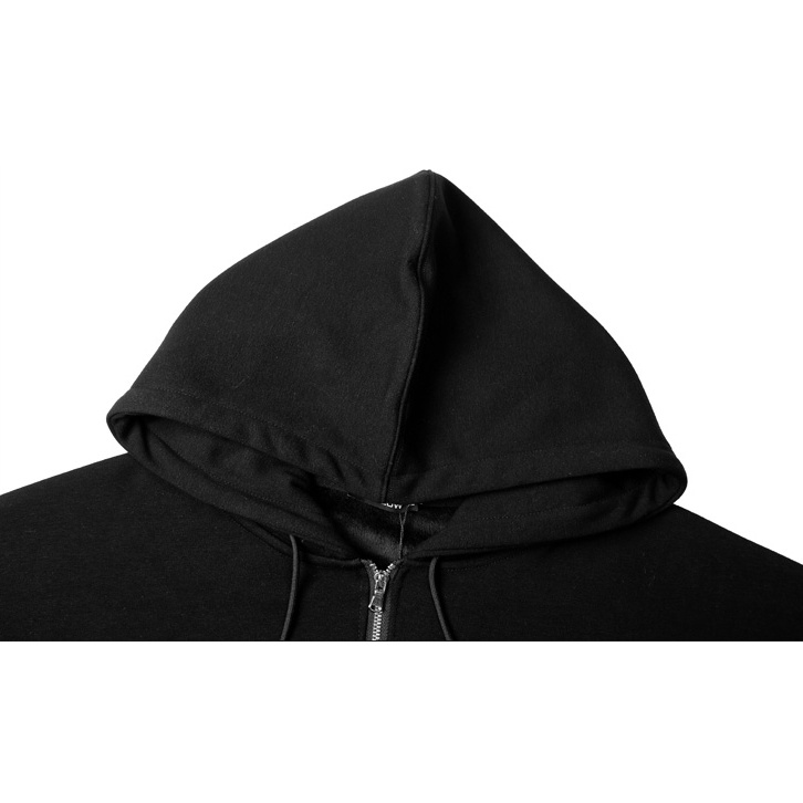 Áo Hoodie Nelly Heybig có khoá kéo Basic Trơn 6 màu