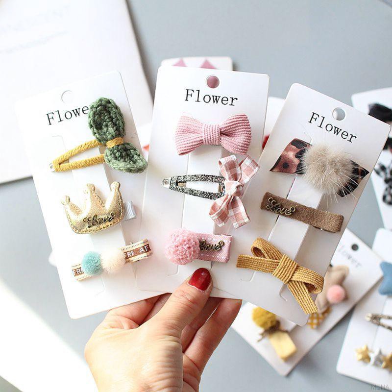 Set 3 kẹp tóc dễ thương cho bé gái