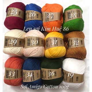 Sợi Amigo Cotton ( từ màu 21 đến màu 36)