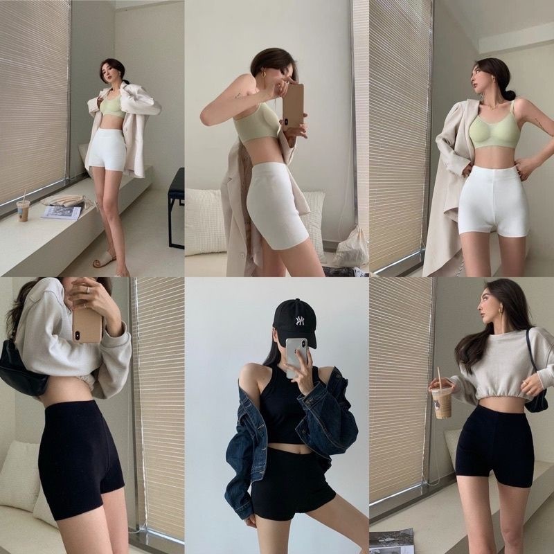 Quần Legging Đùi Biker Shot Ngắn Body Dáng Ôm, Boxer Tập Gym Yoga Thể Thao Sporty Ulzzang - Vietcen