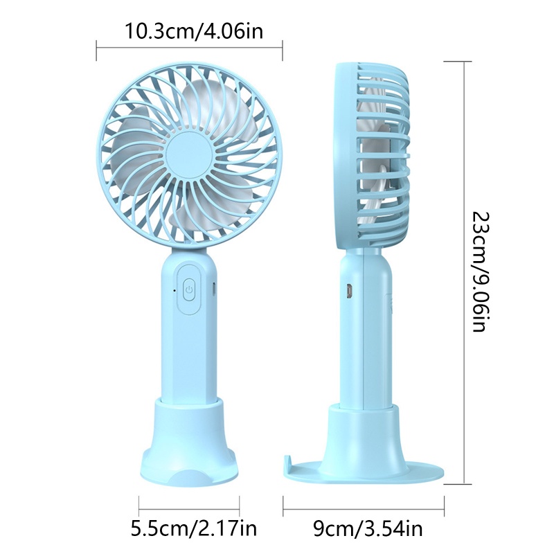 Quạt Mini Cầm Tay 3 Tốc Độ Có Thể Điều Chỉnh Sạc Lại Bằng Cổng USB