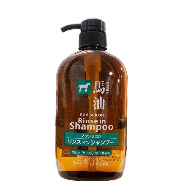 Dầu Gội Xả Dưỡng Tóc Bóng Mượt Cosme Station Horse Oil Non Silicon Rinse In Shampoo 600ml