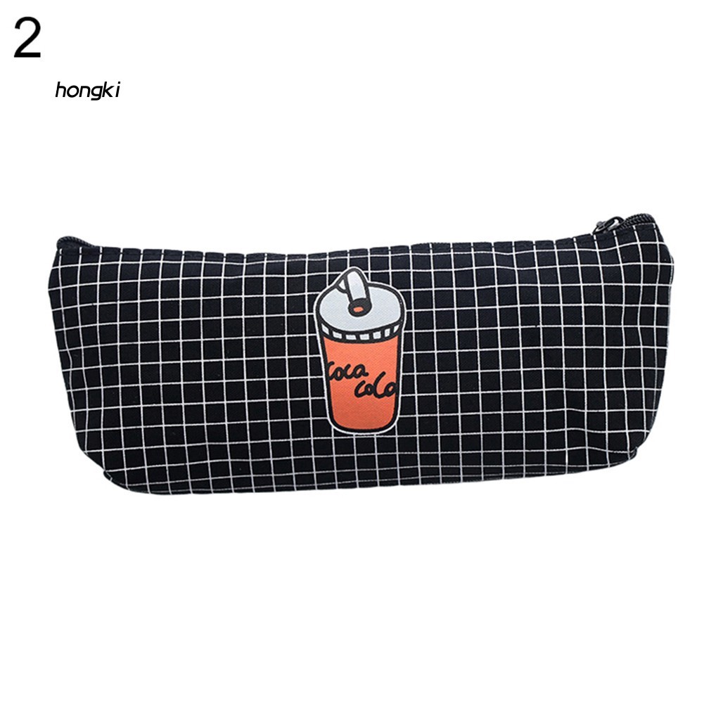 Túi bút vải họa tiết đồ ăn xinh xắn cho học sinh