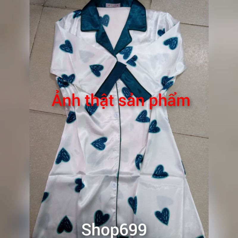 BỘ VÁY NGỦ LỤA NGẮN TAY SIÊU XINH HÀNG QUẢNG CHÂU CAO CẤP