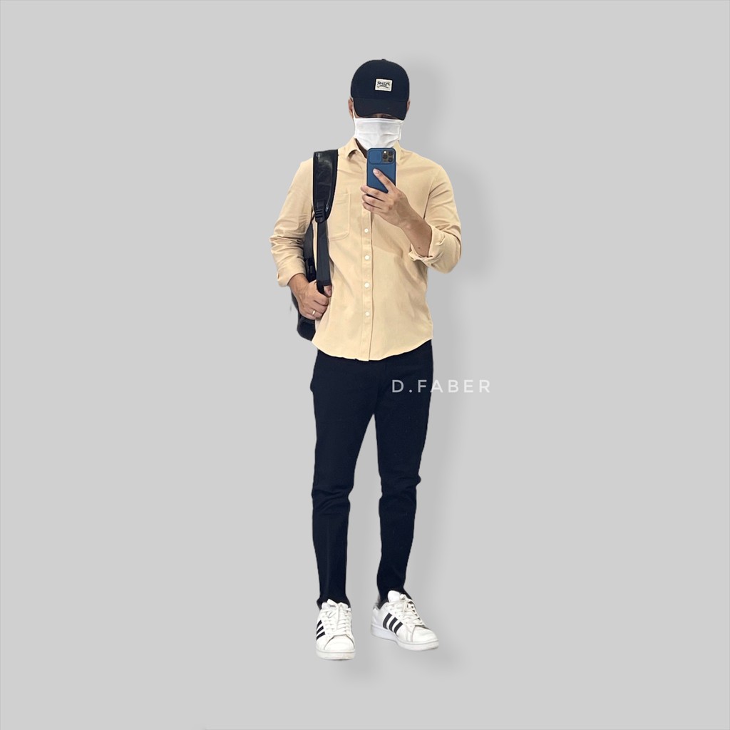 Áo sơ mi nam mùa thu vải thô phong cách Hàn Quốc, chuẩn form - D. Faber | BigBuy360 - bigbuy360.vn
