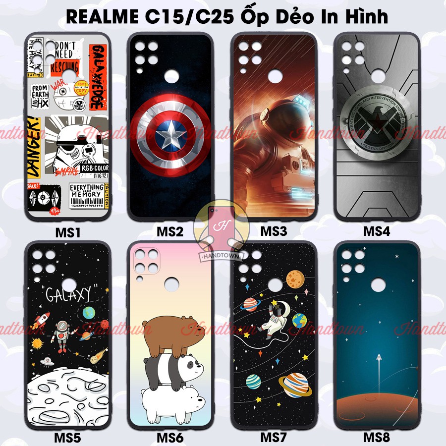 Ốp Lưng TPU Silicon Realme C15 C25 Ốp Nhựa Viền Dẻo Đen In Hình Nhiều Mẫu Phần A SIÊU BỀN