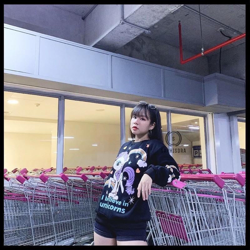 Áo Thun Sweater Nam Nữ Unisex Đẹp Áo Thun Tay Dài Vải Nỉ Cao Cấp [Form Rộng Dưới 70kg] - Saphisdra | BigBuy360 - bigbuy360.vn