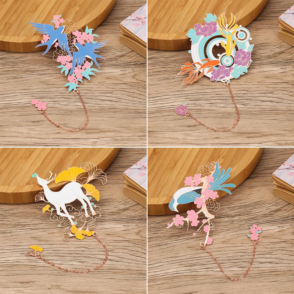 Layor1 Bookmark Mặt Dây Tua Rua Retro Đánh Dấu Trang Sách