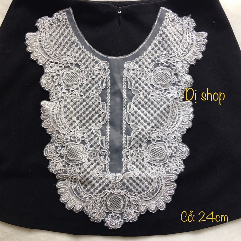 CỔ REN TRƯỚC ( vòng cổ 24cm)( không kèm nút và ren)
