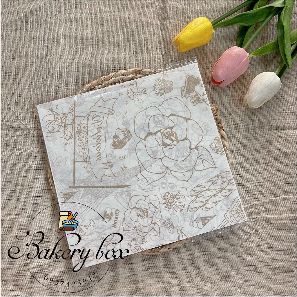 50 Tờ Giấy Lót Bánh Bento