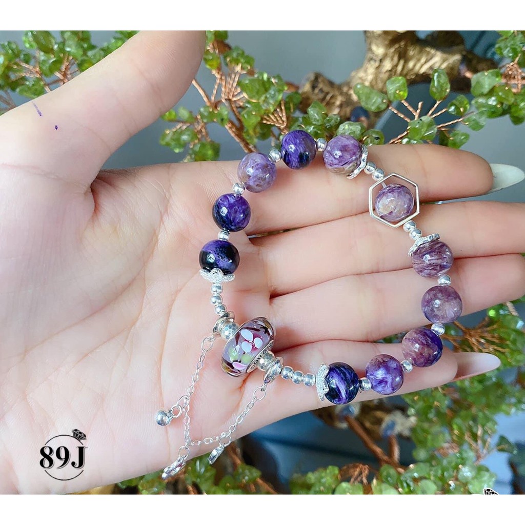 [ Bán Chạy Nhất ] Lắc tay đá mắt rồng tím mix hạt charm pan & bạc 925 - Hoàn tiền 200% nếu không đúng mẫu | BigBuy360 - bigbuy360.vn