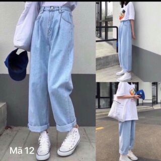 QUẦN CULOTTES JEANS ỐNG RỘNG TRƠN