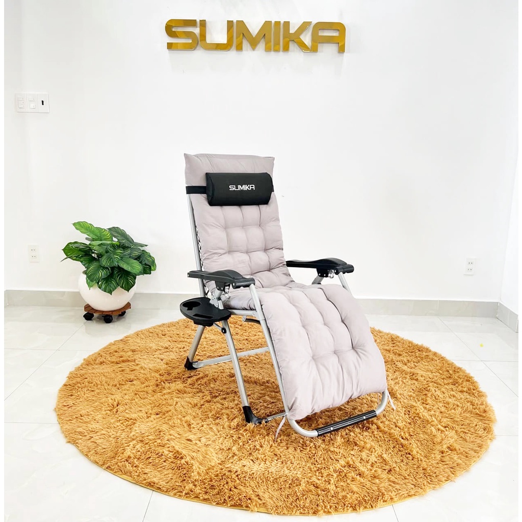 Nệm Ghế xếp thư giãn SUMIKA, chiều dài 1.55m, nệm mút bông