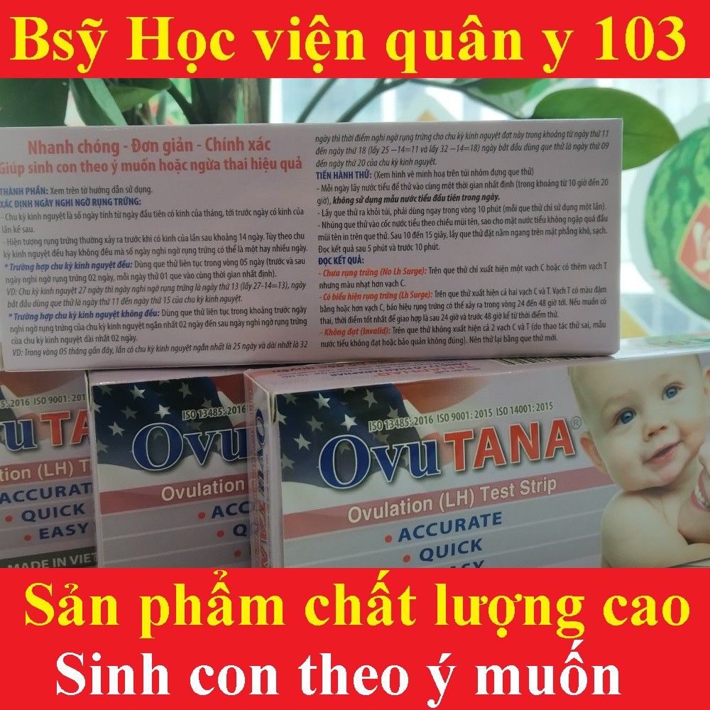 (CHE_TÊN) Que thử thai + thử rụng trứng QuickSeven OvuTana,hiệu quả tức thì,chính xác tuyệt đối [Ovu Tana Quick Seven]