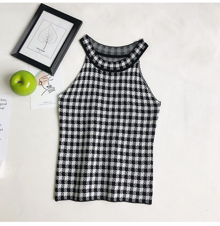 Áo Nữ Không Tay Họa Tiết Caro Thời Trang Quyến Rũ | BigBuy360 - bigbuy360.vn