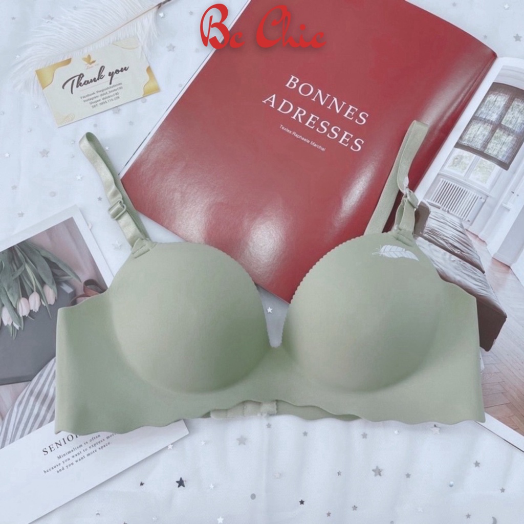 Áo lót nữ, áo ngực nữ su, không gọng, đệm dày bàn tay nâng ngực chống xệ Lá Liễu BC_CHIC LINGERIE