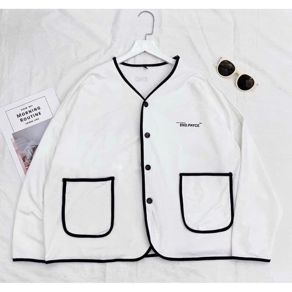 [HÌNH THẬT] Áo khoác cardigan nữ bo viền ENDPAY có túi trước cực đẹp, áo khoác nỉ mỏng nữ đi chơi | BigBuy360 - bigbuy360.vn