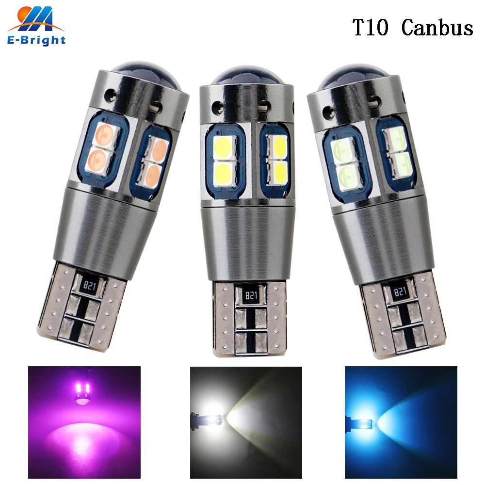 Bóng Đèn LED T10 Thay Thế Đèn Đồng Hồ Taplo Ô Tô, Đèn Sương Mù, Xi Nhan Xe Máy Siêu Sáng Với 10SMD 3030 Canbus