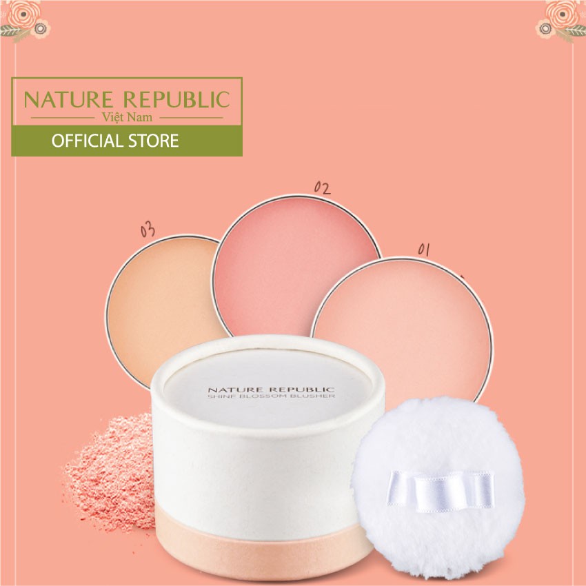 Phấn má trang điểm NATURE REPUBLIC Shine Blossom Blusher 6,5g