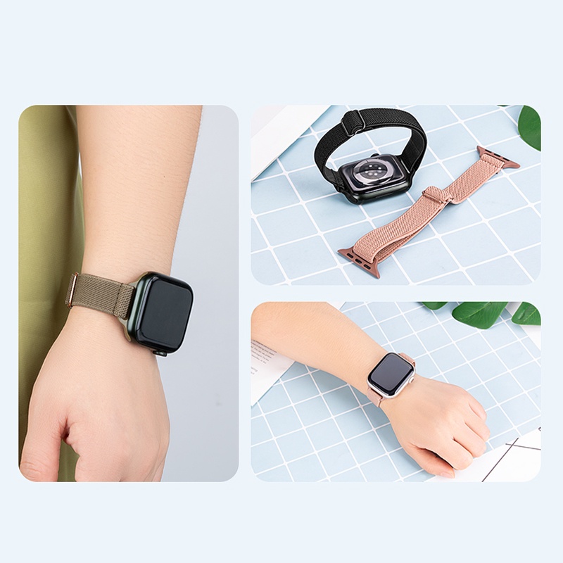 Dây Đeo Nylon Thay Thế Cho iwatch7 Series 6 / 5 / 4 / 3 / SE 41mm45mm Apple Watch 7 6 5 4 SE