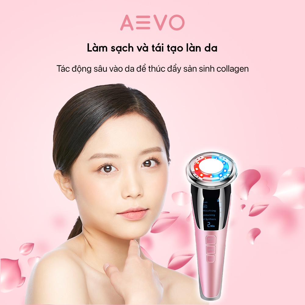 Máy chăm sóc da AEVO Hot & Cool 7 in 1 giúp chống lão hóa, mụn đầu đen, se khít lỗ chân lông, nâng cơ khoá ẩm