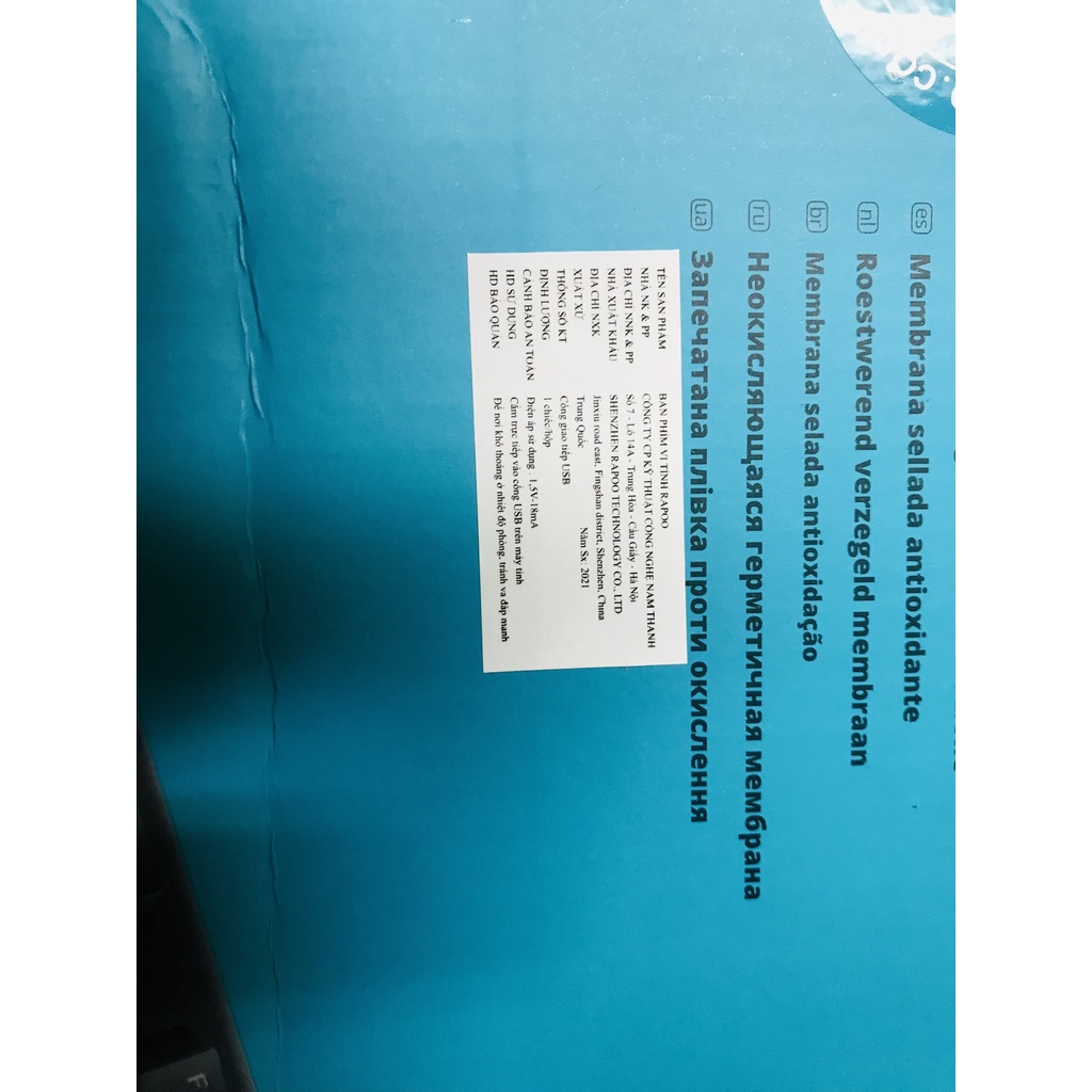 Bàn phím có dây Rapoo NK1800 USB