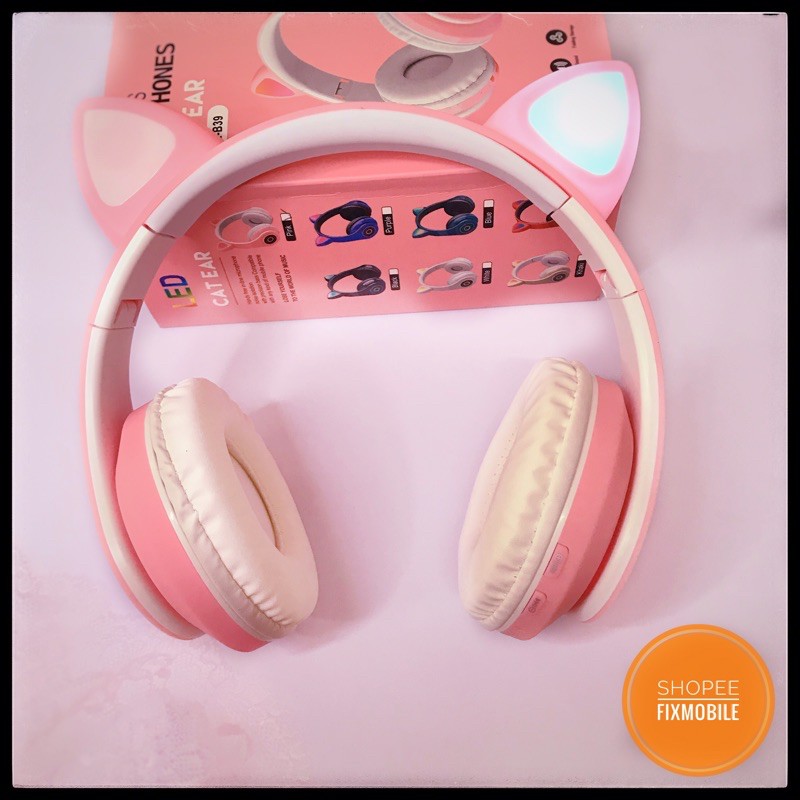 Tai Nghe tai Mèo Bluetooth phát sáng Cao Cấp, Headphone Tai Mèo Đáng Yêu, Có Mic, Chống Ồn, Âm Thanh Trầm Ấm-BH 6 tháng. | BigBuy360 - bigbuy360.vn