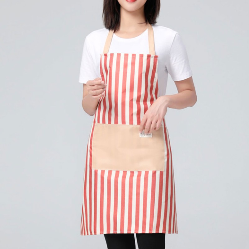 Tạp dề chống thấm nước họa tiết kẻ sọc thời trang cho nam nữ