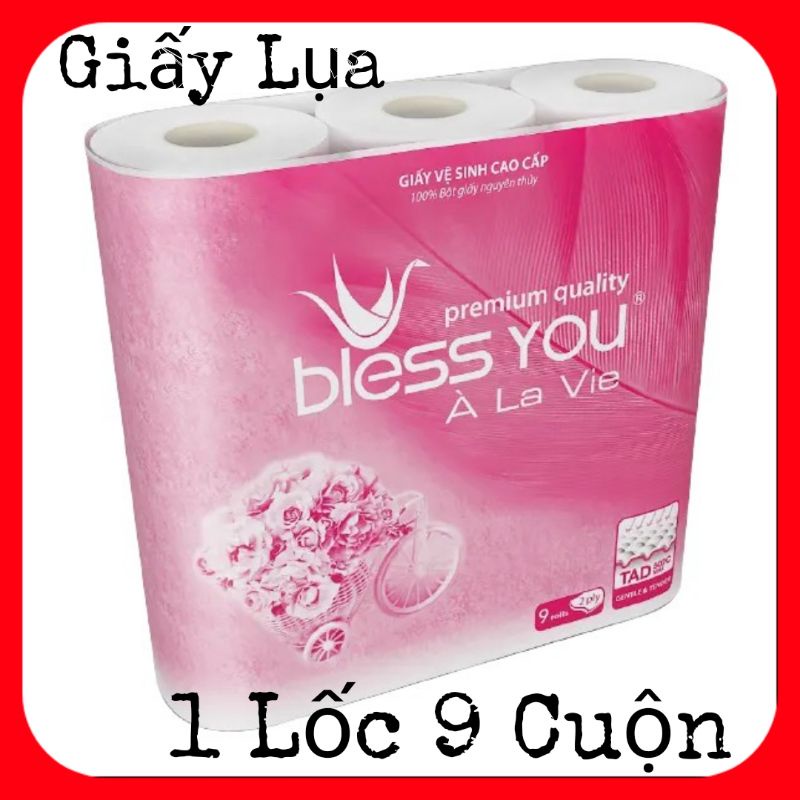 Lốc 9 Cuộn Giấy Vệ Sinh Bless You À La Vie 9 Cuộn Giấy 2 Lớp Cao Cấp