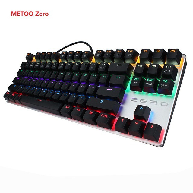 CHÍNH HÃNGBàn phím cơ Metoo zero TKL 87keys có led bản quốc tế