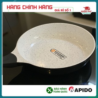 Chảo từ [THANH LÝ XẢ KHO], chảo xào men Đức Rapido đáy chấm - Hàng chính hãng bảo hành 12 tháng 1 đổi 1