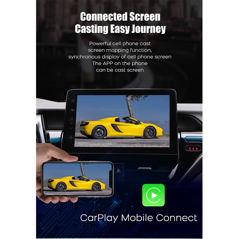 Thiết Bị Chuyển Đổi Hệ Thống Android Không Dây Cho Màn Hình Gương Carplay Apple Không Dây MLink Dongle Carplay Ai Box Thông Minh