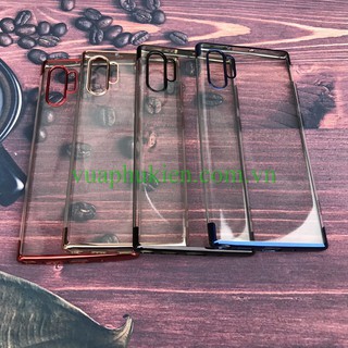 Ốp lưng Samsung Galaxy Note 10 / Note 10 Plus Silicone dẻo trong suốt viền si màu chính hãng Vucase