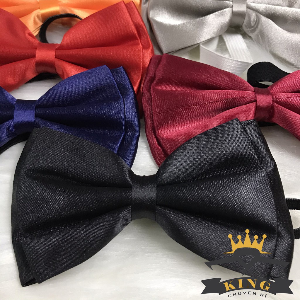 Nơ đeo cổ nam FACIO vải silk lụa phi bóng cao cấp giá rẻ [X05]