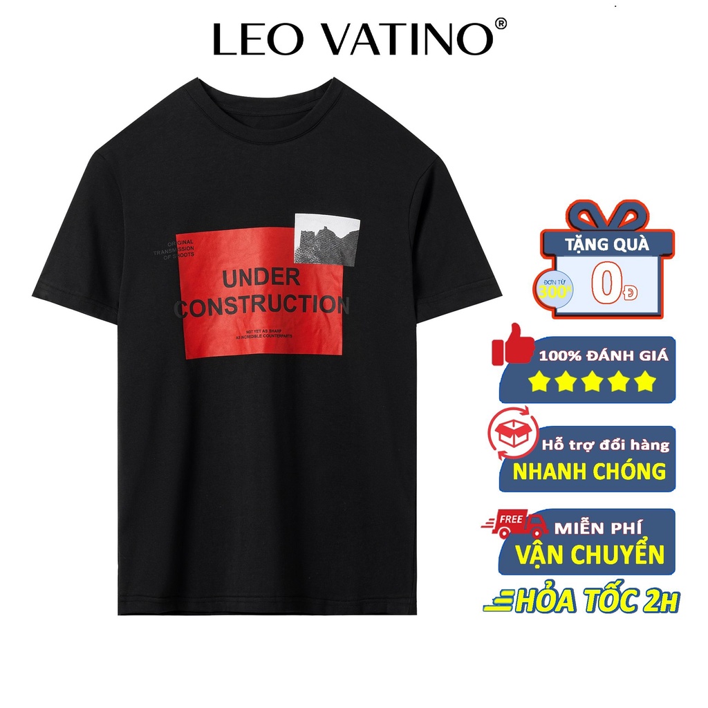 Áo thun nam cổ tròn GRAPHIC in cao cấp vải Cotton xuất xịn,chuẩn form,trẻ trung, năng động APGP06 - Leo Vatino