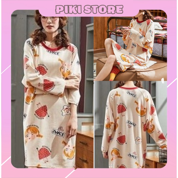 Bộ Ngủ Nữ Dài Tay Pijama , Đầm Ngủ Nữ Mặc Nhà | BigBuy360 - bigbuy360.vn