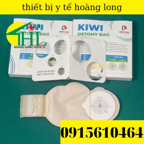Hộp 10 Túi hậu môn nhân tạo con gấu cho trẻ (khóa dán)