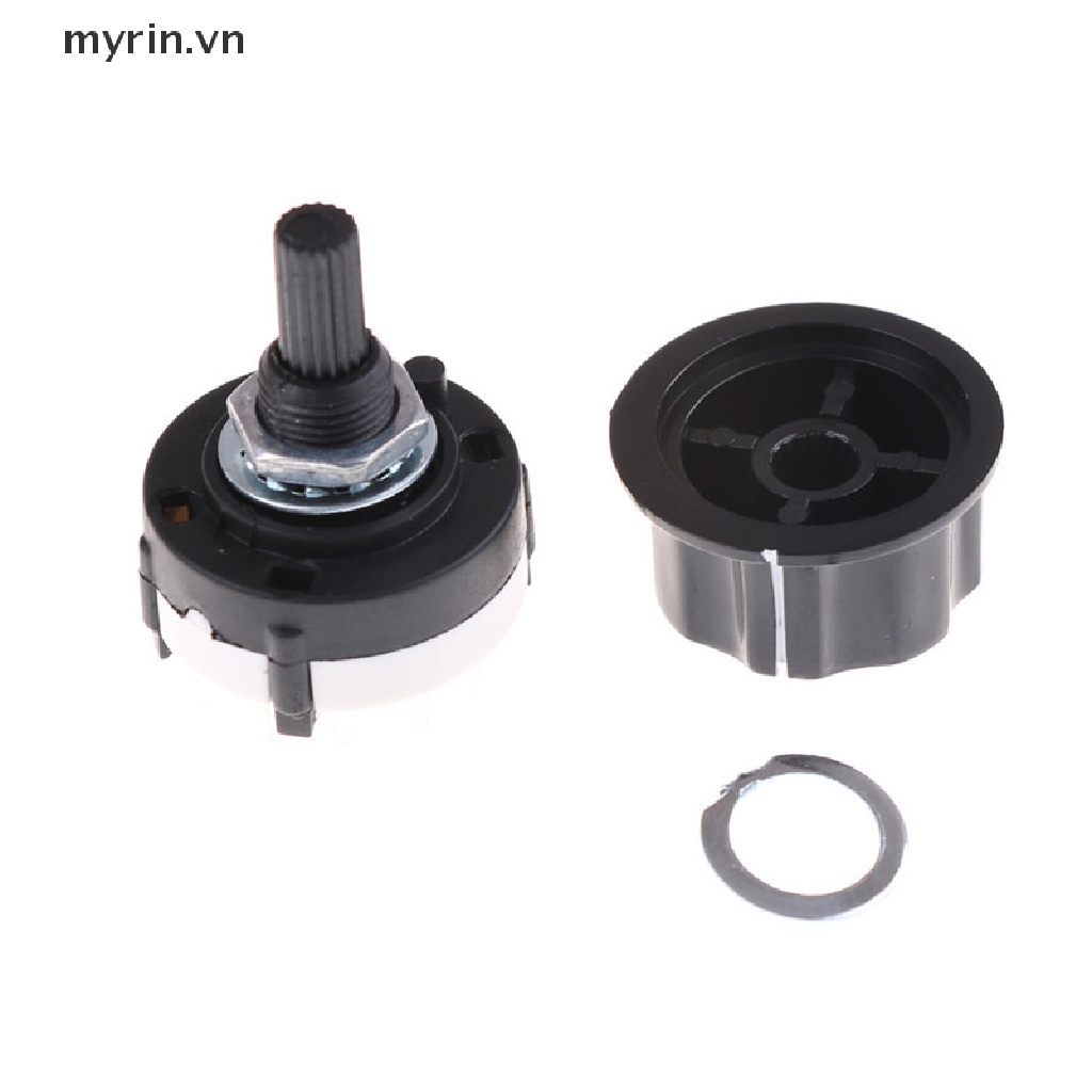 Công Tắc Xoay myrin RS26 1 Cực 12 Vị Trí Kèm Núm Vặn
