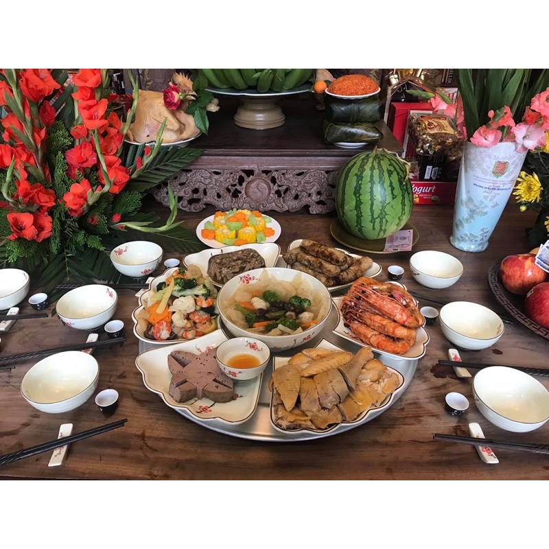 Bộ Bát Đĩa Hoa Mặt Trời Cúng Gia Tiên Vẽ Tay Hoa Đào Mai Sen 2 Size Bộ Đồ Ăn Sứ Bát Tràng Cao Cấp Làm Quà Tặng