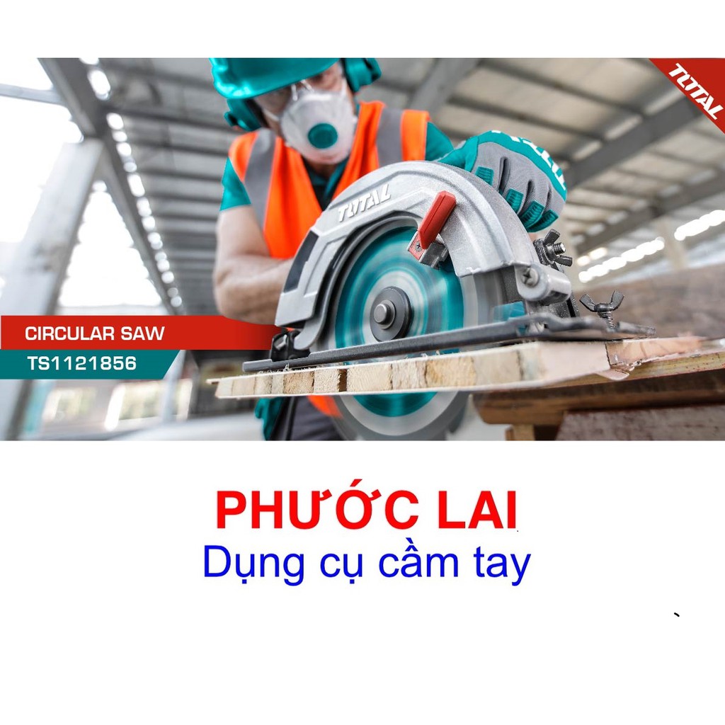 Máy cưa gỗ đĩa tròn 1200W Total TS1121856