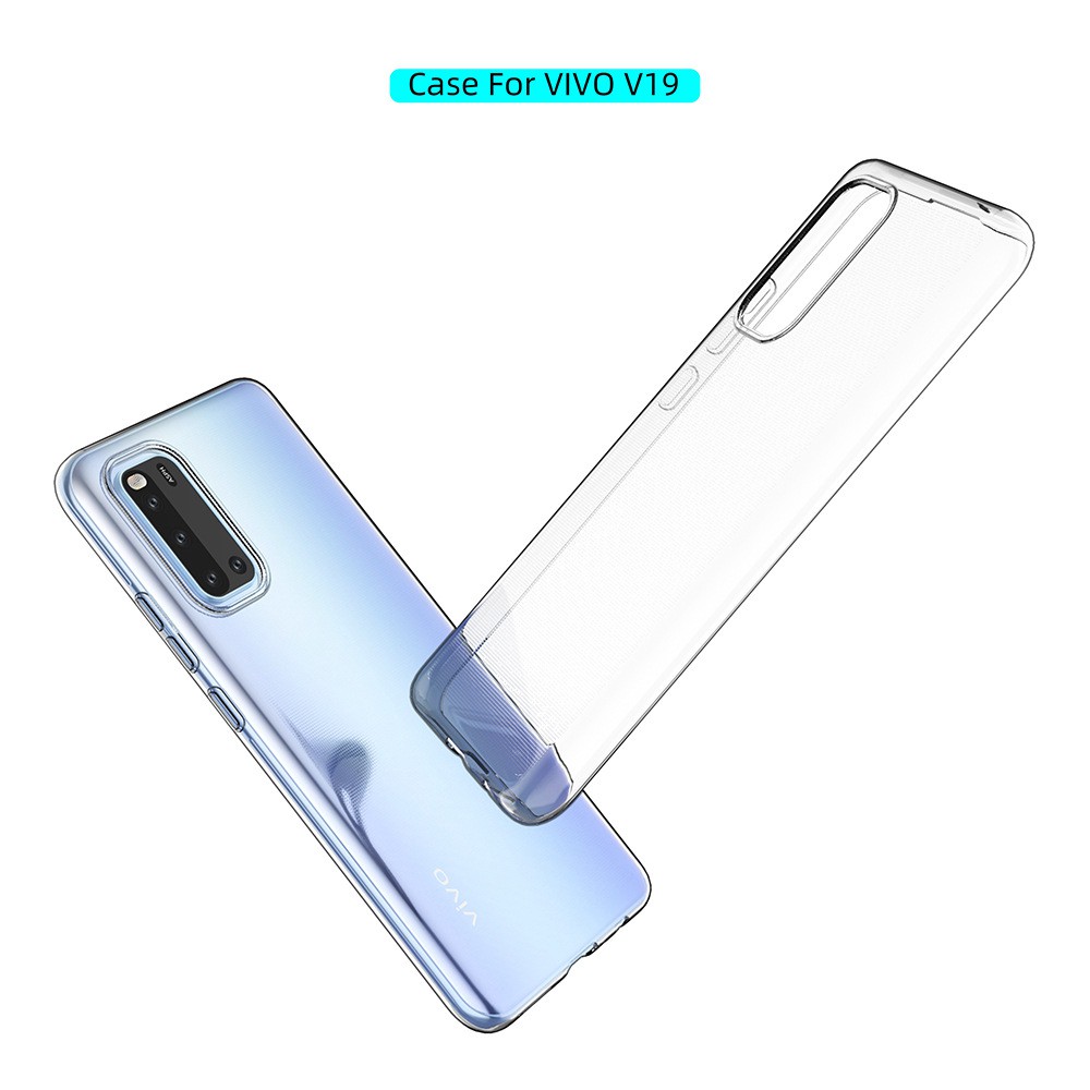 Ốp điện thoại bằng silicon TPU mềm trong suốt cho Vivo v19
