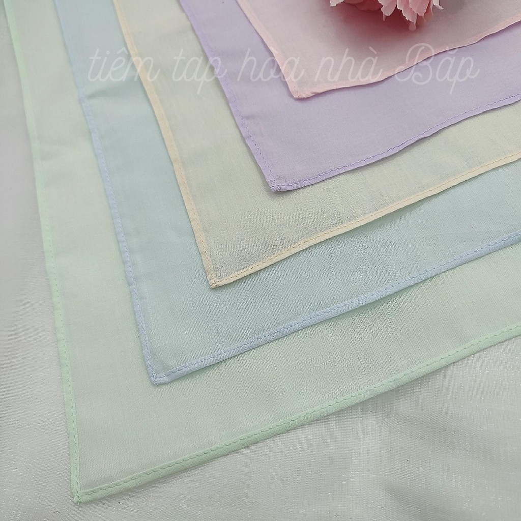 Khăn Tay Vải Thô Nhiều Màu 28x28