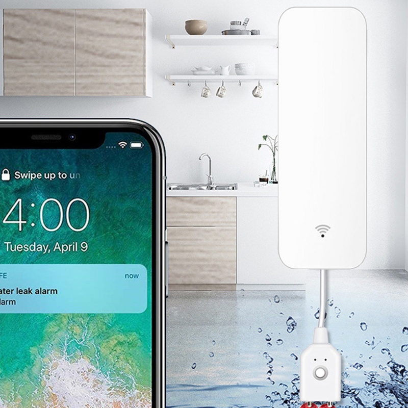 Thiết Bị Cảm Biến Rò Rỉ Nước Wifi Thông Minh Cho Nhà Bếp / Phòng Tắm