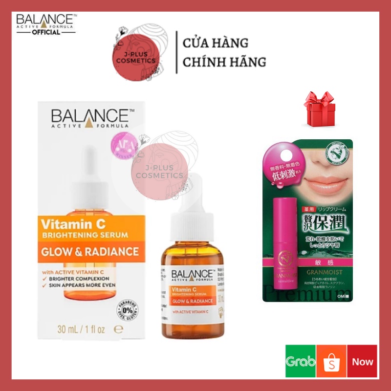 Tinh Chất Balance Active Formula Vitamin C Brightening Serum 30ml [Tặng Gel Rửa Tay]