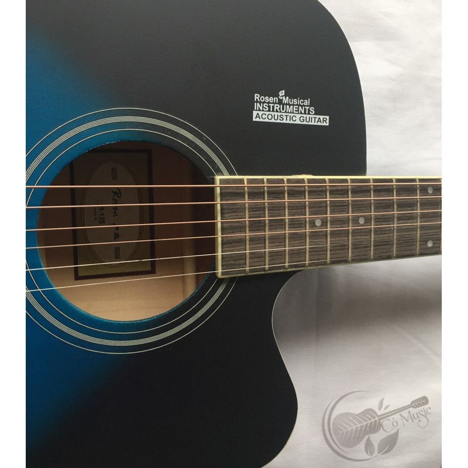 Guitar Acoustic Rosen R135 Màu Xanh Cao Cấp