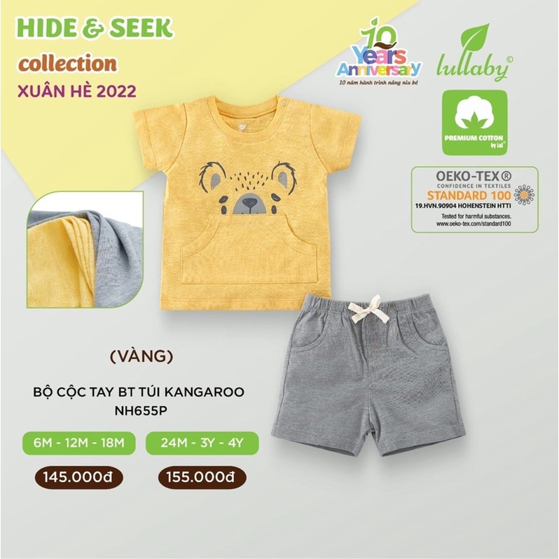 Bộ cotton Lullaby dành cho bé trai và bé gái size từ 3-6m đến 4y